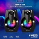 Dark SP110 (DK-AC-SP110) 1+1 Multimedia USB Led'li Speaker 