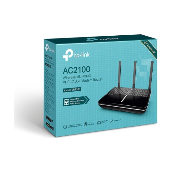 TP-Link Archer VR2100 4 Port 2100 Mbps 5GHz VDSL2 Modem