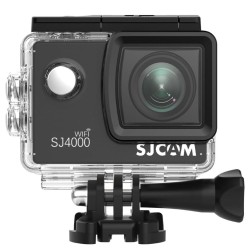 SJCAM SJ4000 Air WiFi 4K UHD 16MP 135° 2 Geniş Ekran H.264 900mAh 30 Metre Su Geçirmez Kılıflı Aksiyon Kamerası Siyah