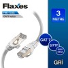 Flaxes FNK-703G Cat7 3 Metre Gri Network Kablo