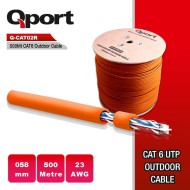 Qport Q-CATO2R 500 M Cat6 Outdoor 23AWG 0.58MM Kablo Turuncu