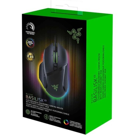 Razer Basilisk V3 Özelleştirilebilir Ergonomik Gaming Mouse RZ01-04000100-R3M1