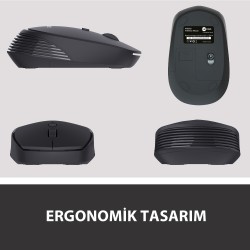 Lenovo Lecoo WS202 Kablosuz 1200DPI 4 Tuşlu Optik Mouse Siyah