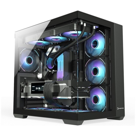 Gamepower Warcry Prism 1X12CM Siyah Fan Cam Atx Gaming Kasa