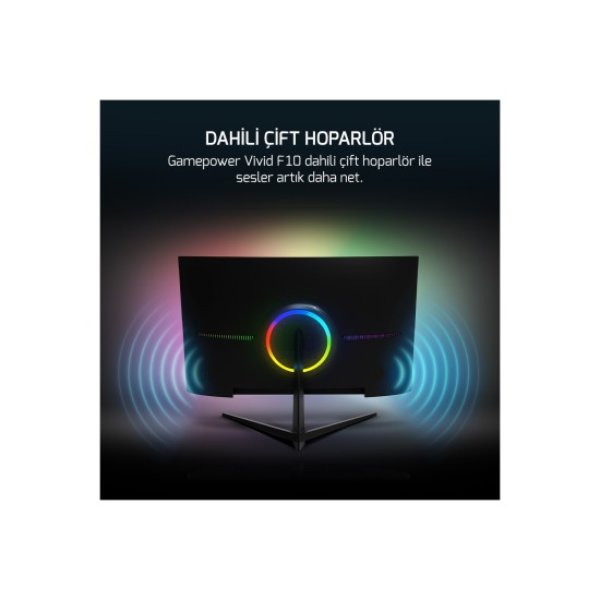 Gamepower 24'' Vivid F10 Curved Rgb 100Hz 1ms 2X2W Speaker Gaming Monitör (Va Panel)