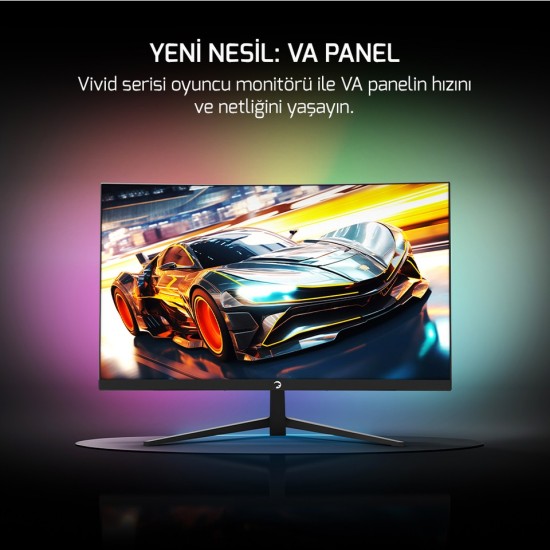 GamePower Vivid T40 24'' Curved RGB 180Hz 0.5ms FHD Va Panel 2x2W Speaker Gaming Monitör (Sıfır Ölü Piksel Garantili) 