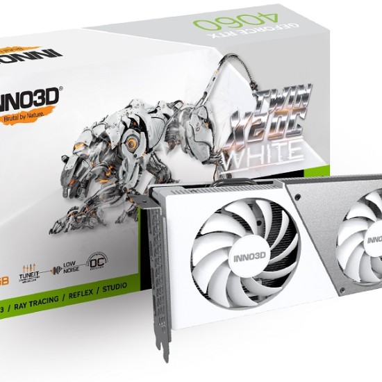 Inno3D RTX4060 Twin x2 OC 8GB White 128Bit GDDR6 Ekran Kartı 