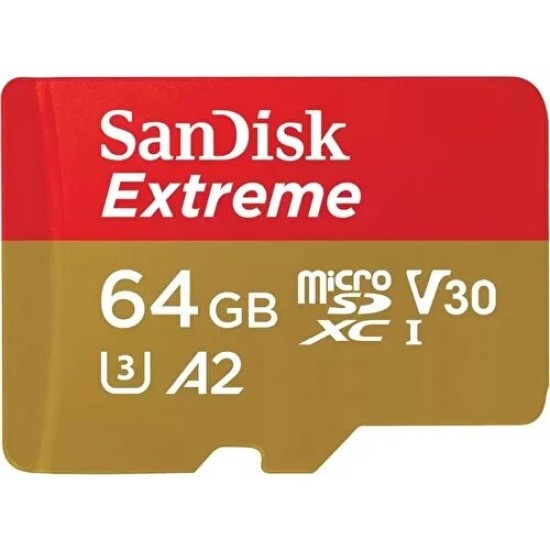 Sandisk Extreme 64GB 170/80MB/S Microsdxc A2 V30 Mobile Gaming Hafıza Kartı SDSQXAH-064G-GN6GN