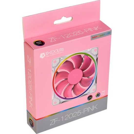 ID-Cooling ZF-12025-PINK Sıngle Pack ARGB 120 mm Kasa Fanı