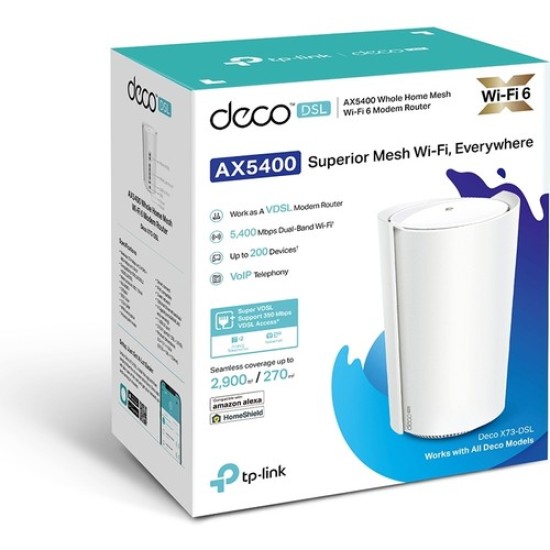 TP-Link Deco X73-DSL 5400 Mbps 1'li Mesh Modem