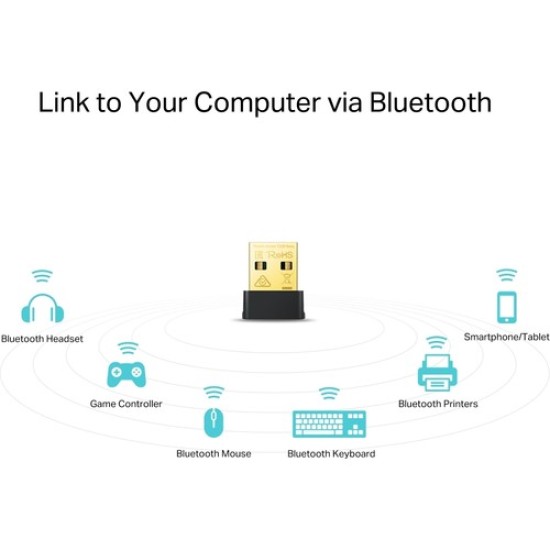 TP-Link Archer T2UB Nano, AC600 Mbps, Çift Bant, Wi-Fi 5 & Bluetooth 4.2, İkisi Bir Arada USB Adaptör