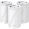 TP-Link Deco BE65(3-pack), BE9300 Mbps, 4 × 2.5 Gbps Portlar, 320 MHz Kanallar, 6 GHz Bandında Çalışır, 200 Cihaza Kadar Bağlanılabilirlik, VPN, WPA3, Üç Bantlı Wi-Fi 7 Mesh Sistemi