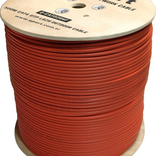 Qport Q-CATO2RHF 500 M Cat6 Outdoor Lszh (Halogen Free) 23AWG 0.58MM Kablo