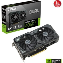 Asus RTX 4060 TI Dual OC DUAL-RTX4060TI-O8G 128 Bit GDDR6 8 GB Ekran Kartı