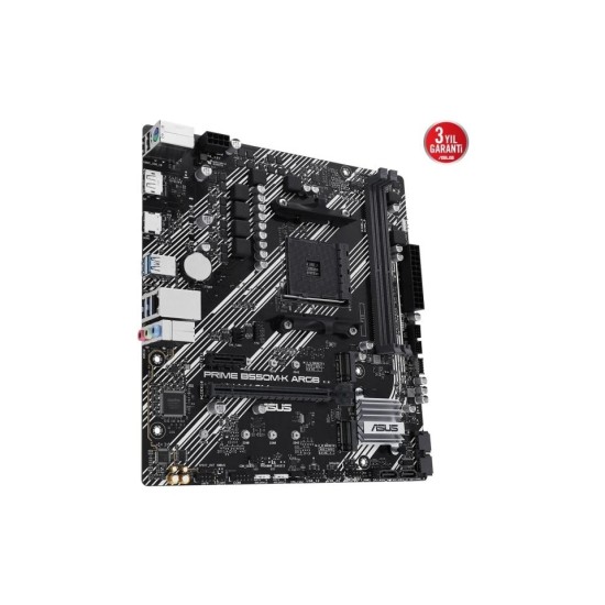 Asus Prime B550M-K ARGB 5100MHz (OC) DDR4 Soket AM4 M.2 HDMI mATX Anakart