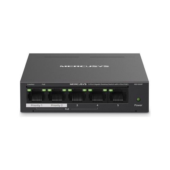 Mercusys MS105GP 4 Port 10/100/1000 Mbps Gigabit Switch