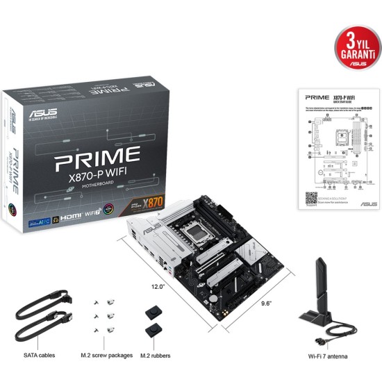 Asus Prime X870-P Wi-Fi AMD AM5 DDR5 ATX Anakart