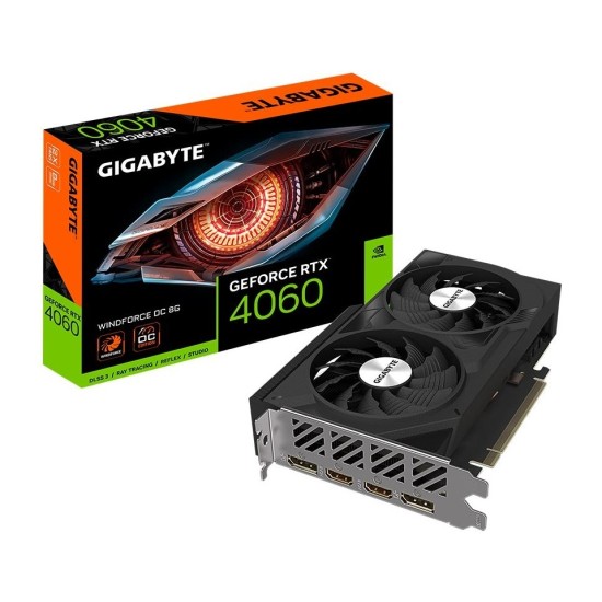 Gigabyte RTX 4060 Windforce OC 8G GV-N4060WF2OC-8GD 128 Bit GDDR6 8 GB Ekran Kartı