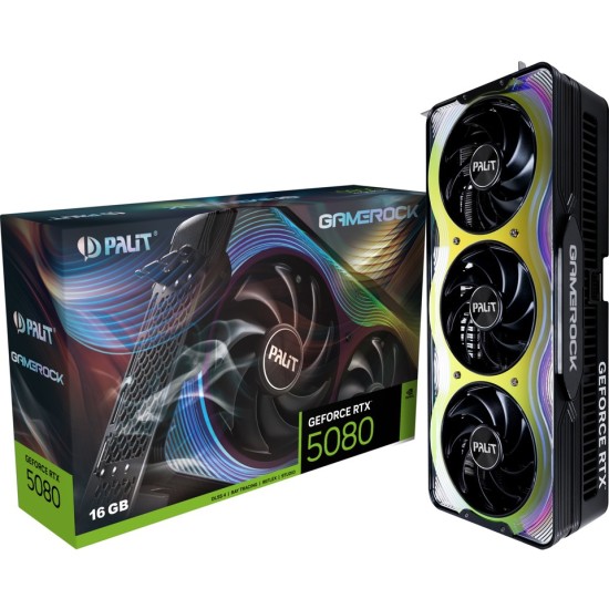 Palit Nvidia Geforce RTX5080 Gamerock 16GB 256BIT Gddr7 Ekran Kartı NE75080019T2-GB2030G